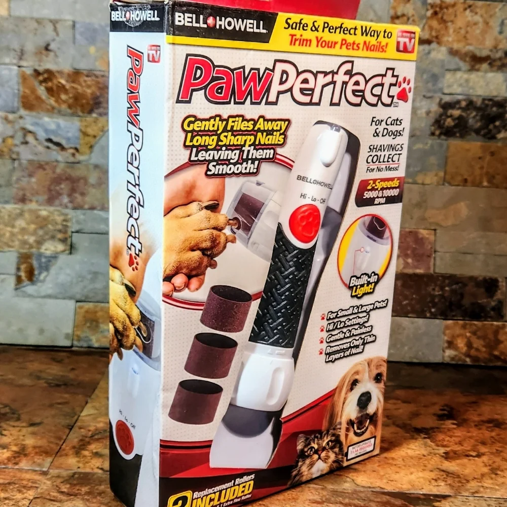 Bell & Howell Paw Perfect For Cats & Dogs • Gently Files Away Long Sharp Nails - Picture 2 of 5